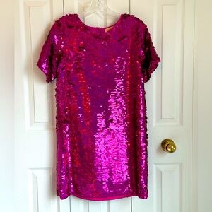 Pink Sequin Embellished Mini Dress